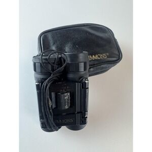 Simmons 1156 8x21 Compact Folding Binoculars Black with Case Neck‎ Cord Travel